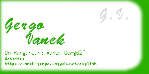 gergo vanek business card